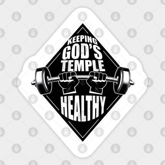God's Temple, Strong and Healthy Sticker by Rox
